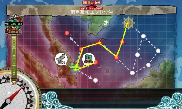 【夏イベ】E-2　Prinz Eugen甲堀　周回編成例【マレー沖海戦】