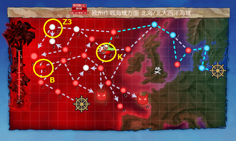 【初秋イベ】E-5 ギミック３（特効）＋水上ゲージ削り　 全力出撃！新ライン演習作戦 攻略【連合艦隊西へ】