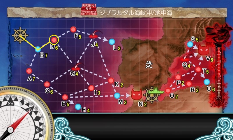 【夏イベ】E-2 Dマス　対潜先制爆雷攻撃レベリング例【シングル作戦】