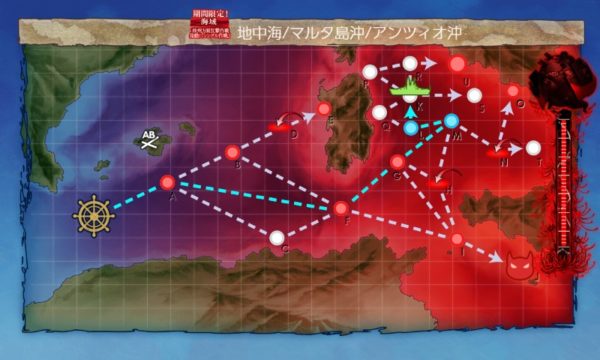 【夏イベ】E-3 ギミック２（スタートマス出現）【シングル作戦】