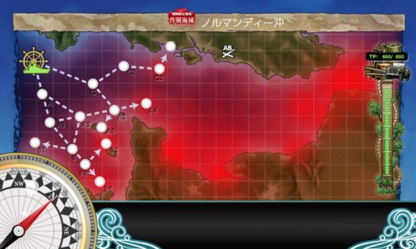 【夏イベ】E7 ギミック(第一ボス出現)  ノルマンディー上陸作戦【反攻上陸！ノルマンディー上陸作戦】