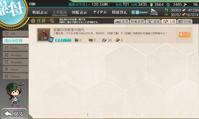 装備の改修集中強化(ウィークリー)