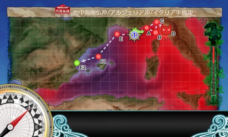 【夏イベ】E4 ギミック Opération Vado -ヴァード作戦-【L’Élan de la Flotte Française -フランス艦隊の躍動-】